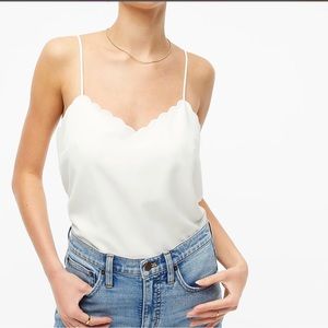 J. Crew Scalloped Racerback Camisole